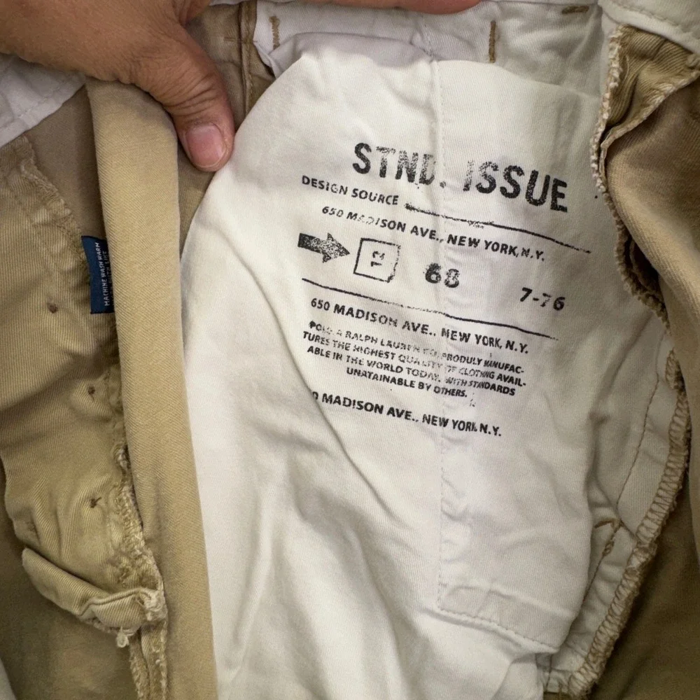 Polo Ralph Lauren Chino Shorts 38 Tan Khaki Cotton Twill Preppy Classic Fit‎